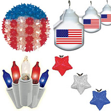 Patriotic Lights and Decorations