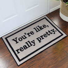 Mean Girls You're Like Really Pretty Novelty Floor Mat - Tan