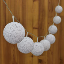 Warm White LED Gold Wire Sphere String Lights - Battery Operated