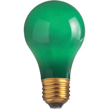 25W A19 Decorative Party Light Bulb - Green