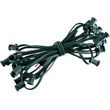 25' Green Commercial C7 Light Strand - 12" Spacing