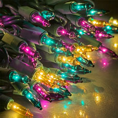 Tri-Color Miniature String Lights HB-1500-50