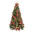 Pre-Decorated Tree, Red and Gold w/ Warm White LED - 7.5' TREE-075-RDGLD