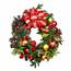 Pre-Decorated Wreath, Red and Gold w/ LED Minis - 48