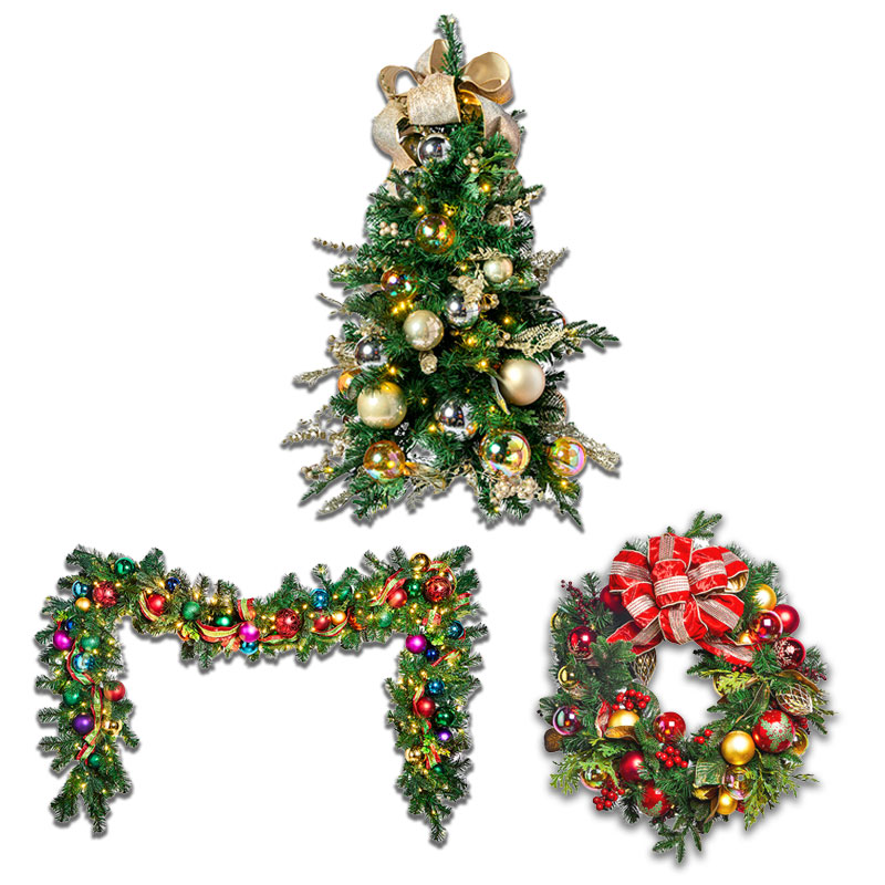 Lighted Trees, Wreaths, Branches & Garlands