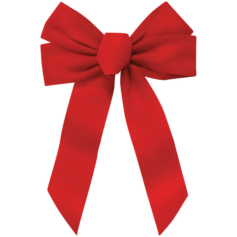 11 x 16 5-Loop Red Christmas Bow