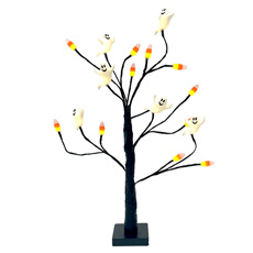 Ghost and Candy Corn Halloween Tree - Battery Operated - 26" GC2731570G