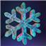 USB Electric Lighted Hanging Holographic Snowflake with Remote Control - 15.75