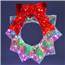 USB Electric RGB Lighted Holographic Hanging Wreath with Remote Control - 15.9