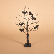 Black Glitter Bat Tree with 70 Dual Color Micro LED Lights - 2 ft. GC2740280