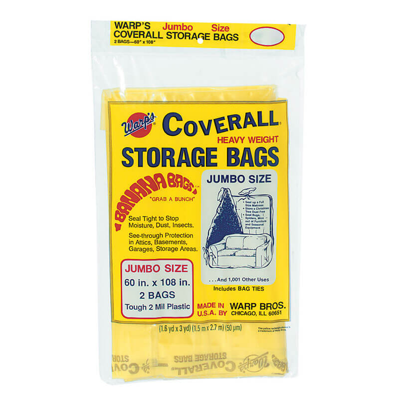 Wraps Banana Bag Jumbo Storage Bags, 60 x 108 - 2 count bag