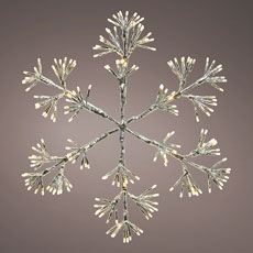 LED Frame Light Snowflake - 192 Bulbs - Silver - Warm White KM783069