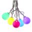 Multicolor LED Opaque G50 String Lights with White Wire - 10 Lights UL4017WH