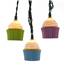 Multicolor Cupcake String Lights with Green Wire - 10 Lights UL4382