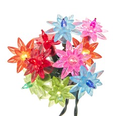 Holiday Multicolored Flower Lights - 20 Lights UL4335M