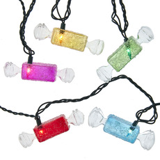 Holiday Multicolored Glitter Candies Lights - 10 Lights UL4340