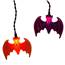 Halloween Purple & Orange Dangling Bats Icicle Lights - 25 Lights