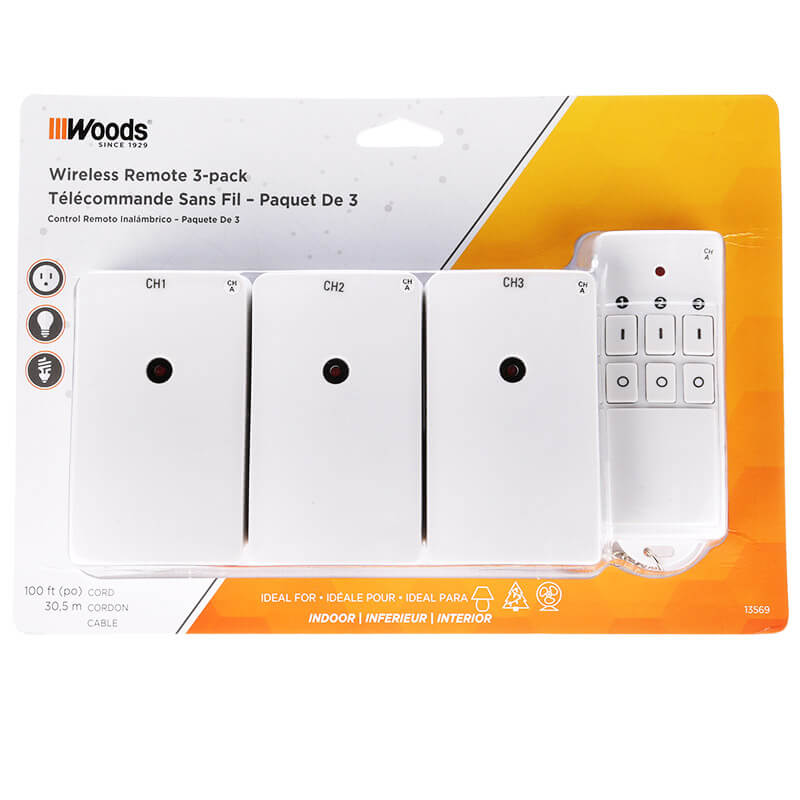 Woods 59743 Indoor Wireless Remote Control Outlet, 1-Outlet