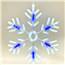 25 Inch Blue & Cool White LED Snowflake