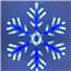 25 Inch Blue & Cool White LED Snowflake 883991