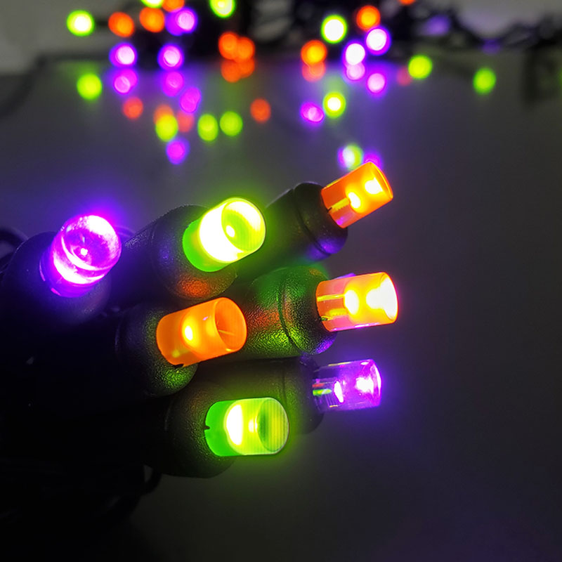 Outlook persoonlijkheid straal Halloween Wide-Angle LED Light Strand - Green, Orange, and Purple - 50  Lights