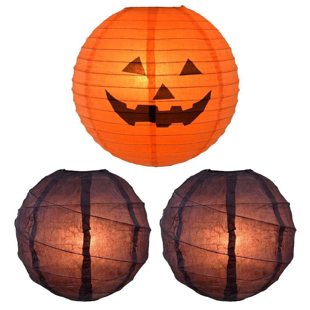 Halloween Pumpkin Paper Lantern Kit