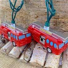 Red Fire Department Truck Party Lights Set