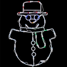 Snowman Window Décor - 35L LED VM-490527