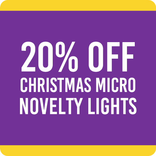 20% Off Christmas Micro Novelty Lights