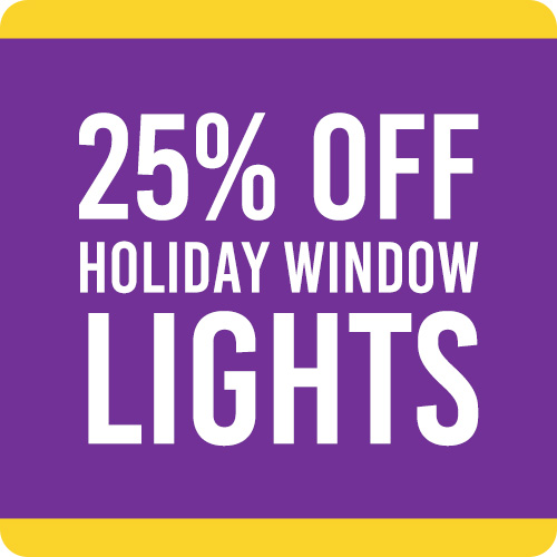 25% Off Holiday Window Lights